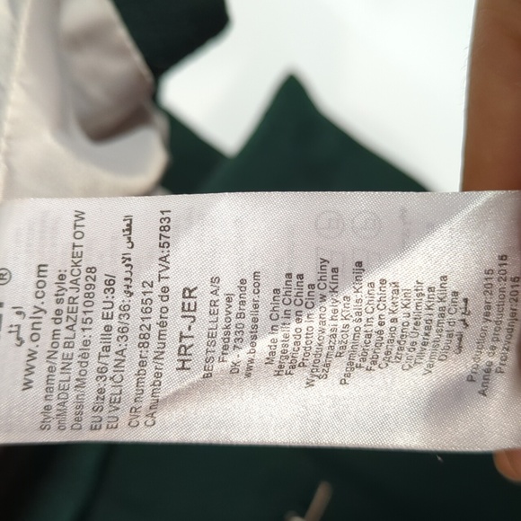 Only Teal Green Casual Blazer - Picture 3 of 6